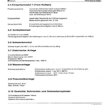 Micro injection molding machine Battenfeld Microsystem 50