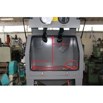 CODE 797 NEW LARGE SANDBLASTING UNIT WITH ASPIRATOR MOD 1330x1240x1770h