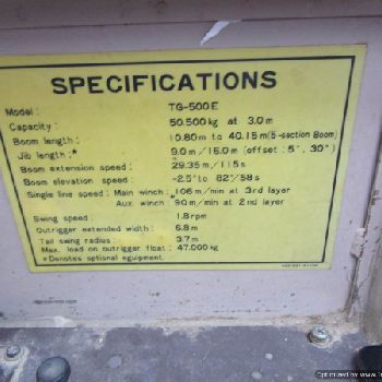 1989 TADANO TG500E2