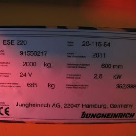 2011 Jungheinrich ESE 220