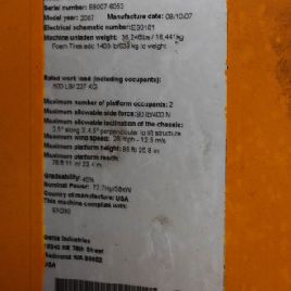 2007 Genie S85 / 4WD