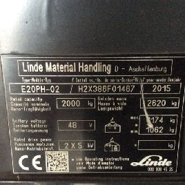 Carretilla elevadora eléctrica Linde E20 PH-02 MAT. H2X386F01467