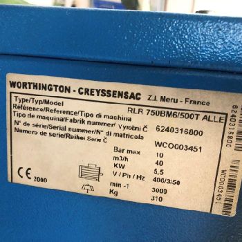 Worthington Rollair compressor with Hankison air dryer