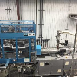 ETI # 7285 (2005) Nissei ASB Modelo 70DPH V3 PET Máquina de moldeo por soplado y estirado por inyección en un solo paso en EE. UU.