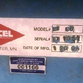 (1994) Empacadora de puerta cerrada Excel de HP 60 modelo EX60�, recientemente reconstruida