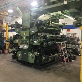 Refurbed 58" Windmoeller &amp; Holscher W&amp;H Olympia 6 color Central Impression CI Flexographic Press