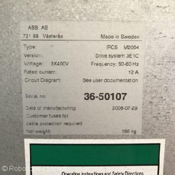 ABB IRB 360 Flexpickers with IRC5 cabinet 1000 hours only !!