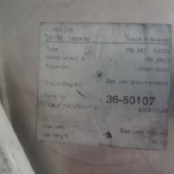 ABB IRB 360 Flexpickers with IRC5 cabinet 1000 hours only !!