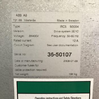 ABB IRB 360 Flexpickers with IRC5 cabinet 1000 hours only !!