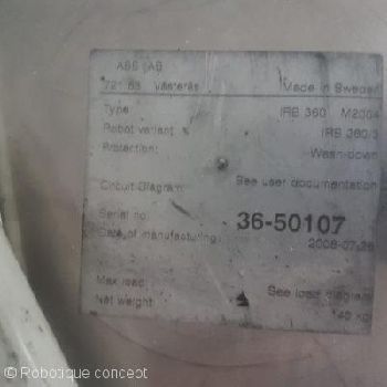 ABB IRB 360 Flexpickers with IRC5 cabinet 1000 hours only !!