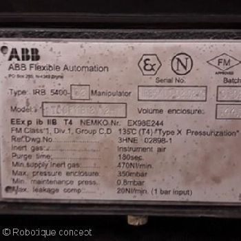 ABB IRB 5400 painting robot , 2 exemplaries, S4C cabinet