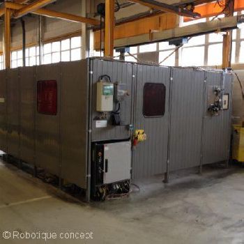 ABB cellule de soudage avec robot IRB 1600 IRC5 et poste ESAB peu d’heures