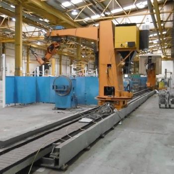 CLOOS ROMAT 310 very big welding cell tandem wire