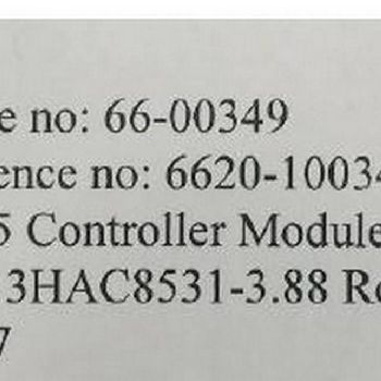 2014 ABB IRB 6620 with IRC5cabinet, 319 hours only