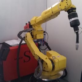 Compact cell Fanuc ArcMate 100 / 7L with R30iB control, Lorch S3 pulse welding machine new