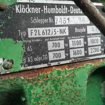 Deutz F2L612 Tug Trecker Bulldog Oldtimer SPARE PARTS !!