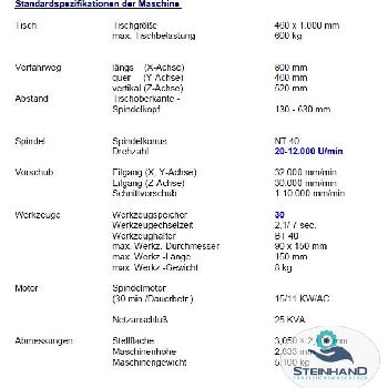 Machining Center - Vertical HYUNDAI-KIA VX 400