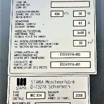Machining Center - Vertical STAMA MC 534