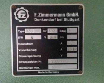 30.035 band saw, BZU 800
