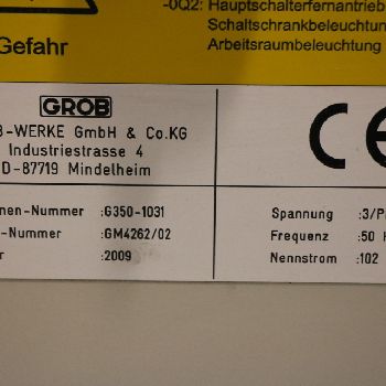 GROB G 350 Universal Machining Centre