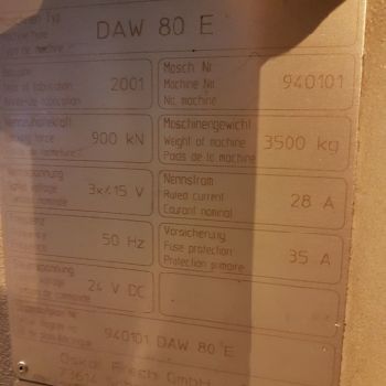 FRECH DAW 80 E Die-Casting Machine