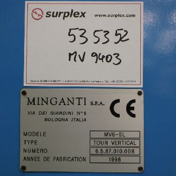 MINGANTI HERCULES MV6-SL CNC Vertical Lathe