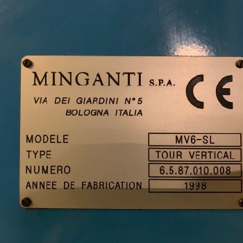 MINGANTI HERCULES MV6-SL CNC Vertical Lathe