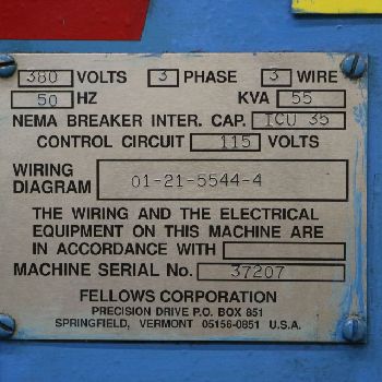 FELLOWS FS400-125 Gear Shaping Machine