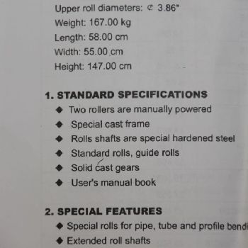 ADOLFI TPM-10 SPECIAL Round Bending Machine