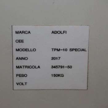 ADOLFI TPM-10 SPECIAL Round Bending Machine