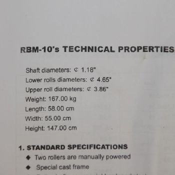 ADOLFI TPM-10 SPECIAL Round Bending Machine