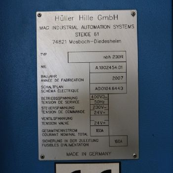 4 x HÜLLER HILLE nbh 230 R Horizontal Machining Centre