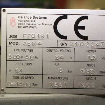 BALANCE ABM 4 Balancing machine