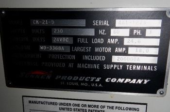 Sunnen#CK-21Cylinder King, vert hone,3/4" -8 diameter,3/4 -12 stroke,90-550 RPM,4 HP,2002