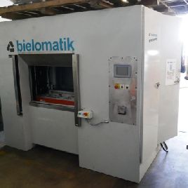 Bielomatik#V5422, vibration welder, 132# upper tool, 35 kw drive, 54" x 22 lift table, control retrofit 2017, excellent