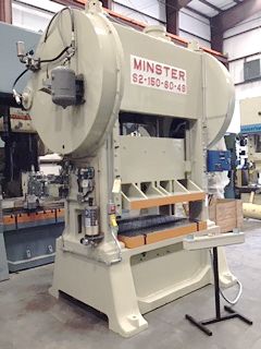 150 Ton,Minster#S2, 10" str,25 SH,60 x 48 bed,30 SPM,recond,under power,1955,#sr5583