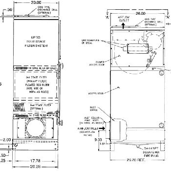 1150 cfmTrionAir Boss #MP1200M, mist collector,1HP,8" inlet collar,110V./1 ph,â€™99