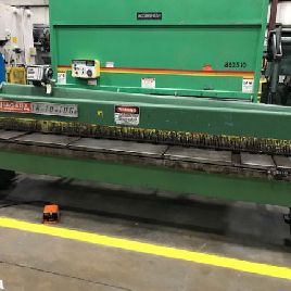 10 ga. x 10’Niagara#1R-10, air actuated clutch,24" FOMBG,5’ sq.arm,5 HP,#28028