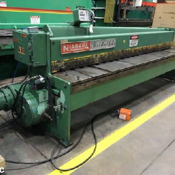 10 ga. x 10’Niagara#1R-10, air actuated clutch,24" FOMBG,5’ sq.arm,5 HP,#28028