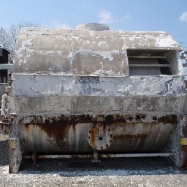 250 sq.ft.Komline Sanderson, rotary vacuum filter,Stainless Steel,8â€™ diameter x 10â€™ long drum,rake agitator,3 HP,#31373 (2 available)