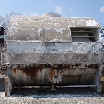 250 sq.ft.Komline Sanderson, rotary vacuum filter,Stainless Steel,8â€™ diameter x 10â€™ long drum,rake agitator,3 HP,#31373 (2 available)