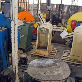 3500 lb.Cooper Weymouth#PD3548, pallet uncoiler,6" width,48 coil diameter,#2017,$1450.