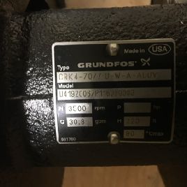 Grundfos # CRK4-70 / 7U-W-A-AUUV, насос высокого давления & amp; мотор, № 6751