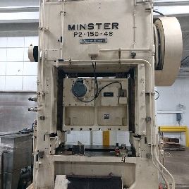 150 toneladas, Minster # P2-150-48Piecemaker, mech de alta velocidad. prensa de estampado, 1 "str, 17 SH, 4 adj., A / C & amp; freno, 1974