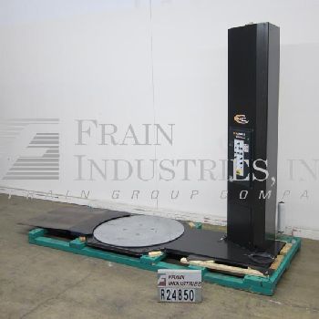 Wulftec#WSML-150-S, semi-automatic, low level, stretch wrapper, 5-35 pallets per hour