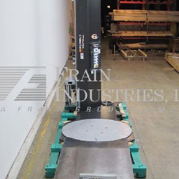 Wulftec#WSML-150-S, semi-automatic, low level, stretch wrapper, 5-35 pallets per hour