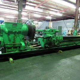No. 5HLibby, sliding gap bed turret lathe,12" spindle hole,84 swing in gap,40 gap length,50 chuck,front &amp; rear threads,#18194