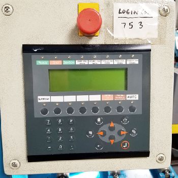 12" x 18Jaespa#W-220-DGA, auto mitre horiz. bandsaw, hyd fd control, E300 controller, vari-speed, coolant sys, #A4995