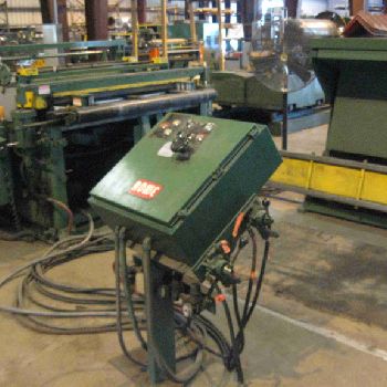 48"Rowe, 14 gauge CTL line,20000 lb.,straightener,coil car,flattner,conveyor,shear,’89