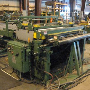 48"Rowe, 14 gauge CTL line,20000 lb.,straightener,coil car,flattner,conveyor,shear,’89